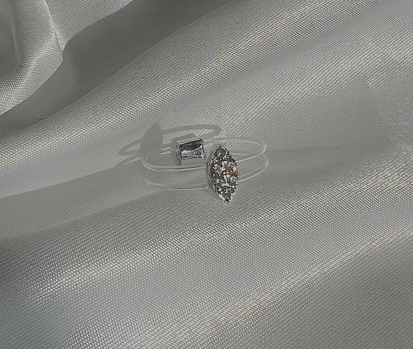 Marquise Cut Floating Ring