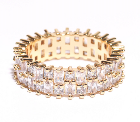 Square Zircon Eternity Band